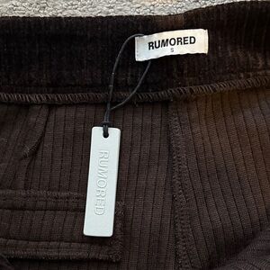 Rumored Chocolate Ribbed Trousers